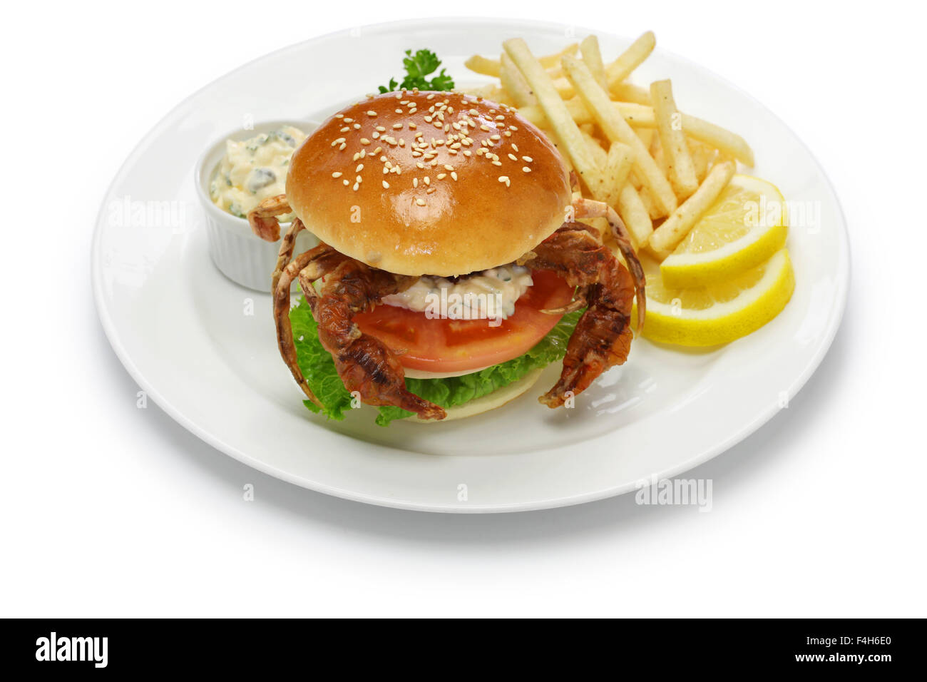 Soft Shell sandwich di granchio, sandwich spider Foto Stock