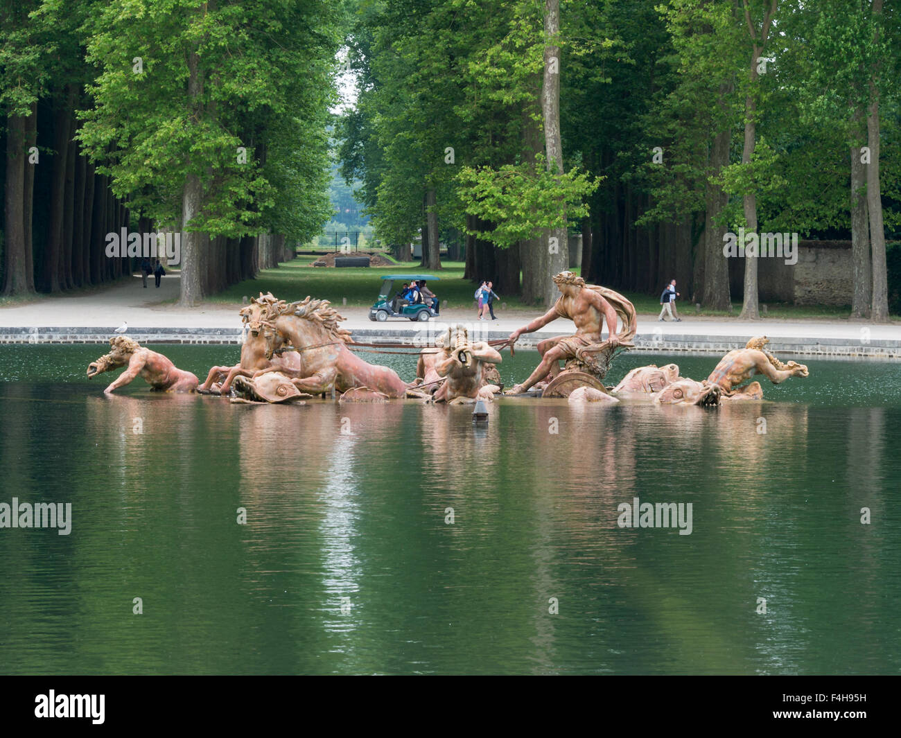 Il parco di Versailles fontana di Apollo Foto Stock