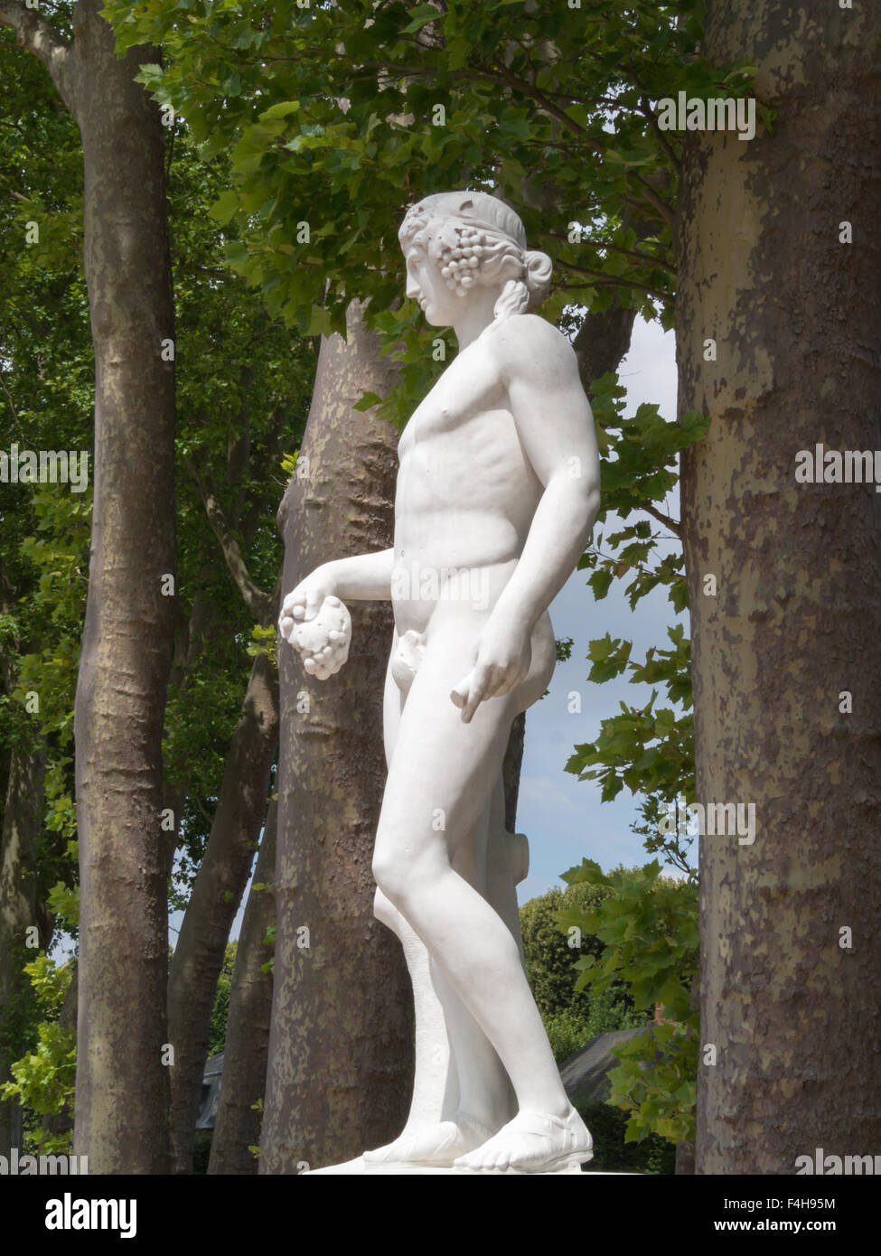 L'uomo statua del palazzo di Versailles gardens Foto Stock