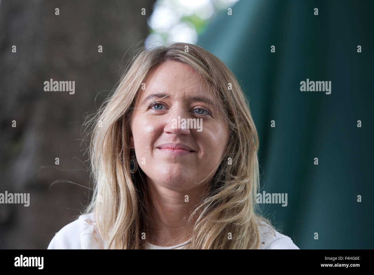 La Georgia Gould, il partito laburista consigliera e scrittore, all'Edinburgh International Book Festival 2015. La Scozia. 26 Agosto 2015 Foto Stock