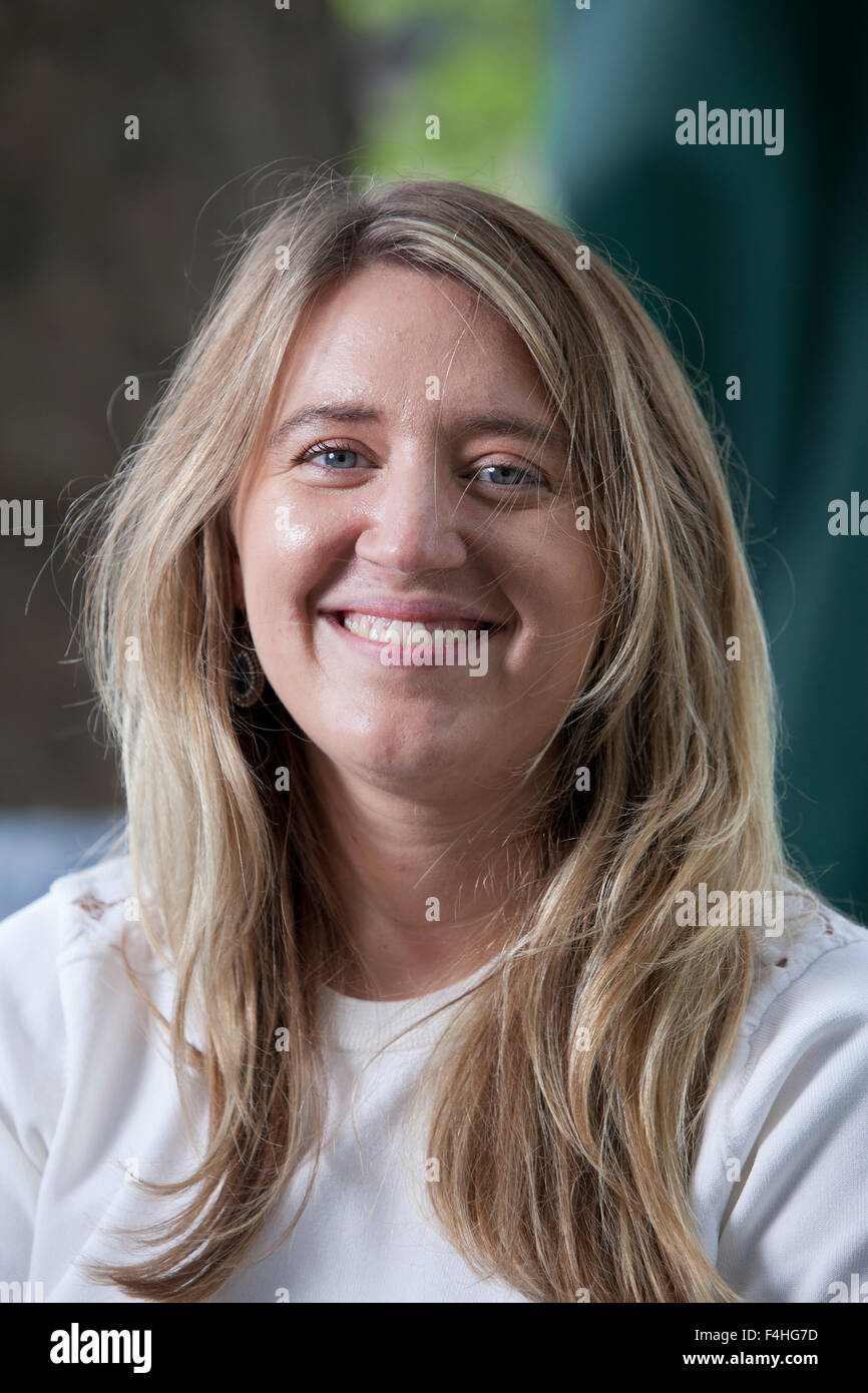 La Georgia Gould, il partito laburista consigliera e scrittore, all'Edinburgh International Book Festival 2015. La Scozia. 26 Agosto 2015 Foto Stock