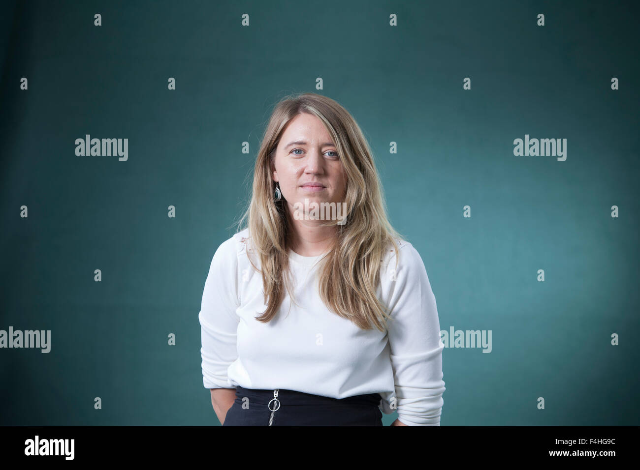 La Georgia Gould, il partito laburista consigliera e scrittore, all'Edinburgh International Book Festival 2015. La Scozia. 26 Agosto 2015 Foto Stock