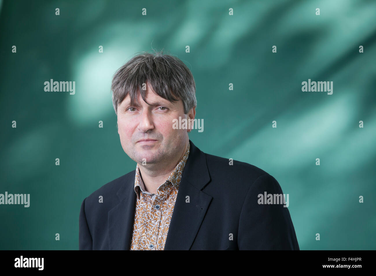 Simon Armitage, il poeta inglese, drammaturgo e romanziere, all'Edinburgh International Book Festival 2015. Edimburgo, Scozia. 27 Agosto 2015 Foto Stock