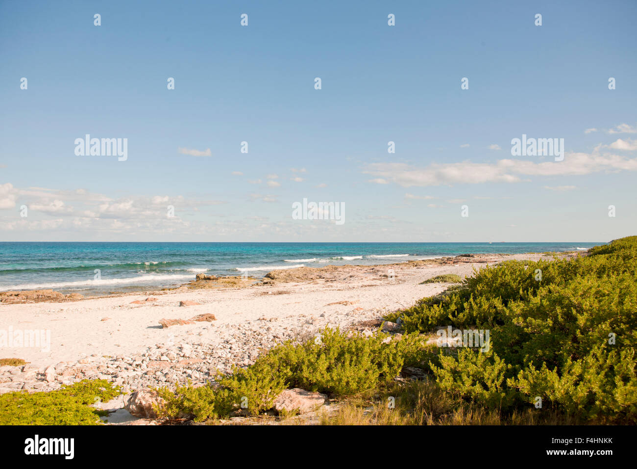 Viste della costa dei Caraibi lungo quanto i turisti chiamata guida panoramica, Isla Mujeres, Quintana Roo, Messico. Foto Stock