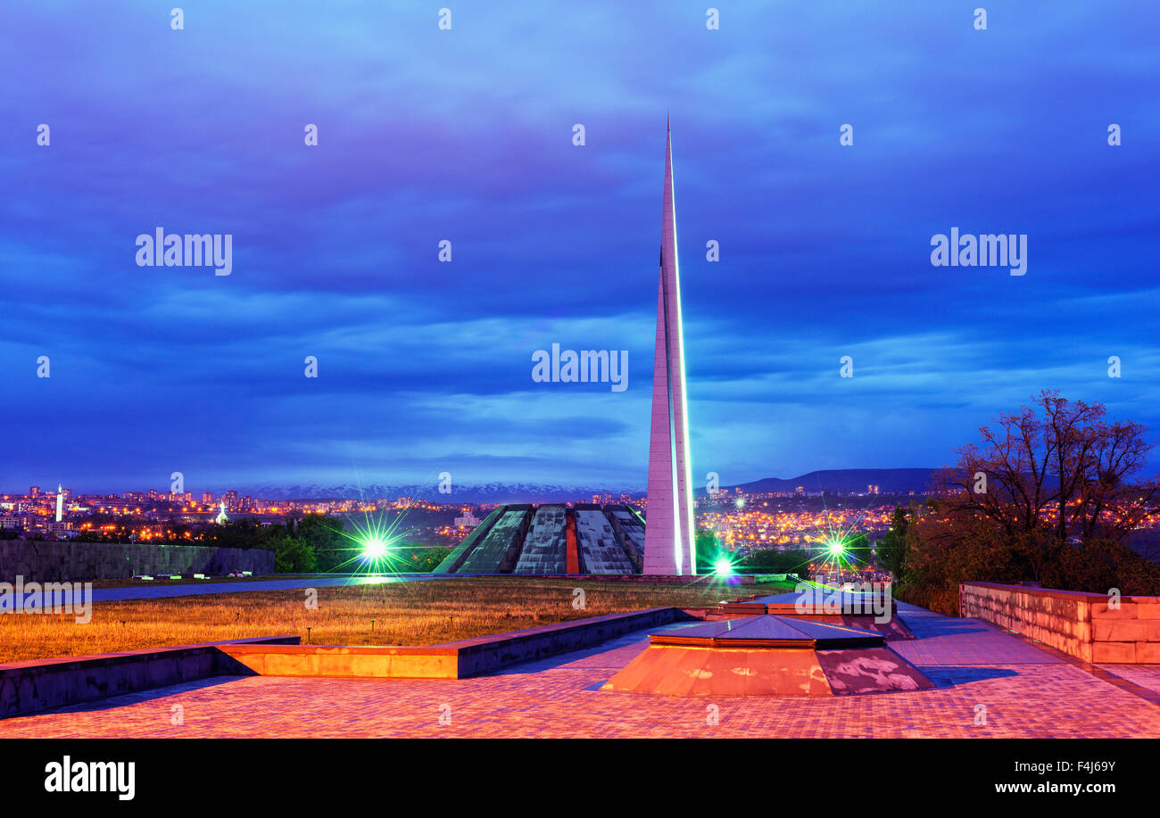 Genocide Memorial, Yerevan, Armenia, la regione del Caucaso meridionale e in Asia Centrale, Asia Foto Stock