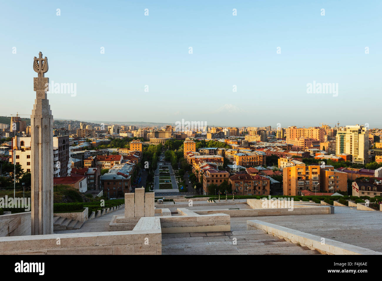 Mostre d'arte alla cascata, Yerevan, Armenia, la regione del Caucaso meridionale e in Asia Centrale, Asia Foto Stock