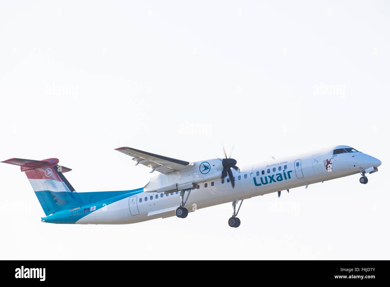 London City Airport aeromobili, Docklands, Londra, Inghilterra, Regno Unito Foto Stock