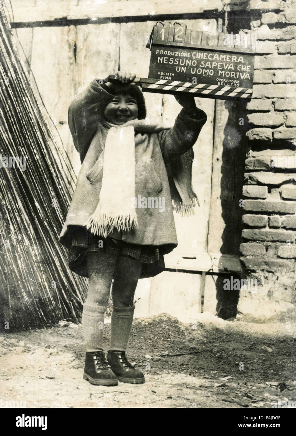 Azione - La ragazza set off per il film Foto Stock