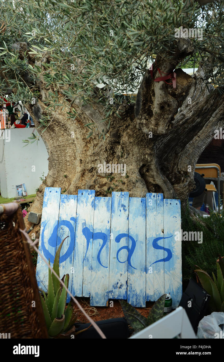 Las Dalias, mercato hippy a San Carlos a Ibiza Foto Stock