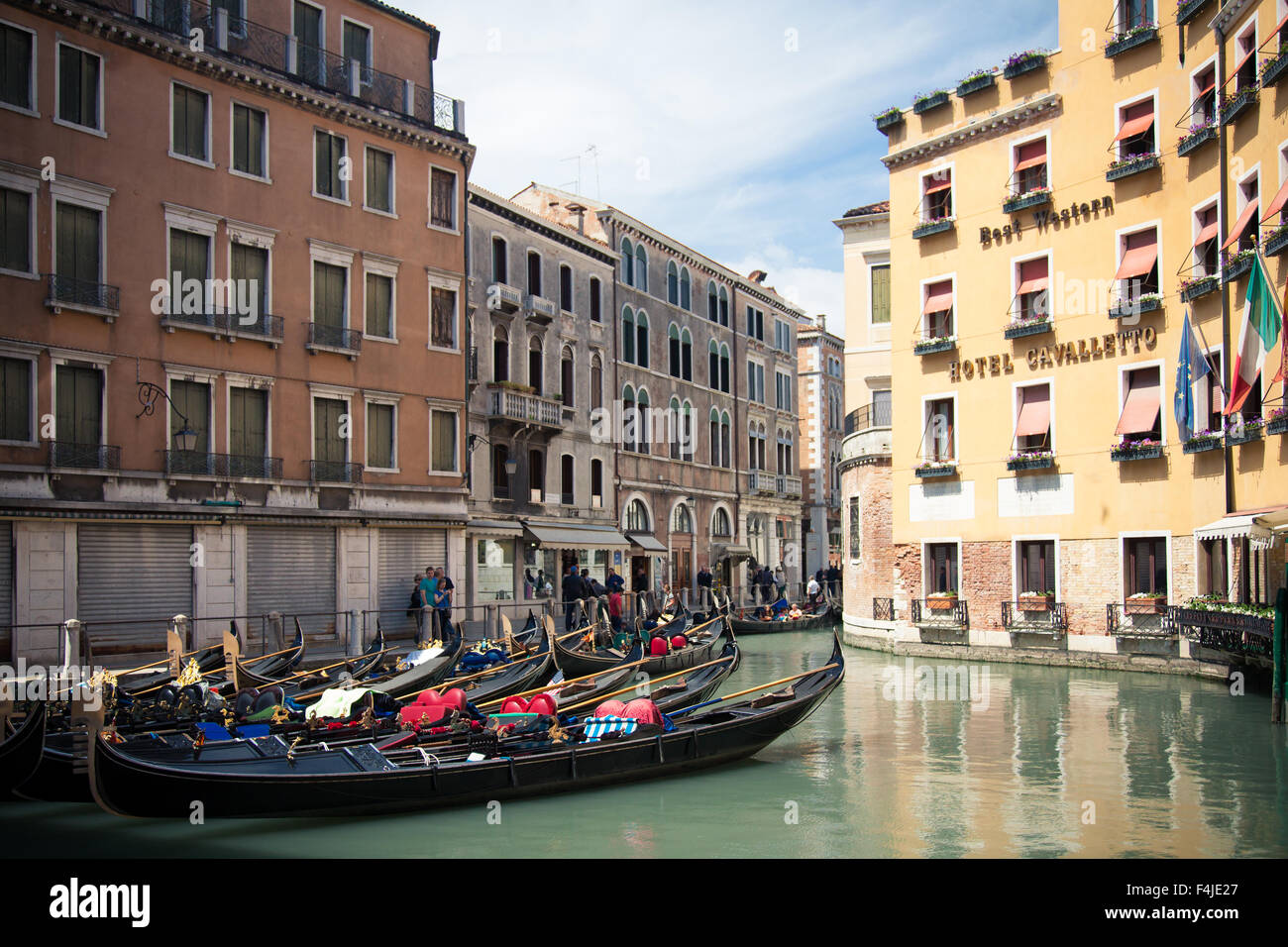 Gondola Sstation Bacino Orseolo a Venezia Foto Stock