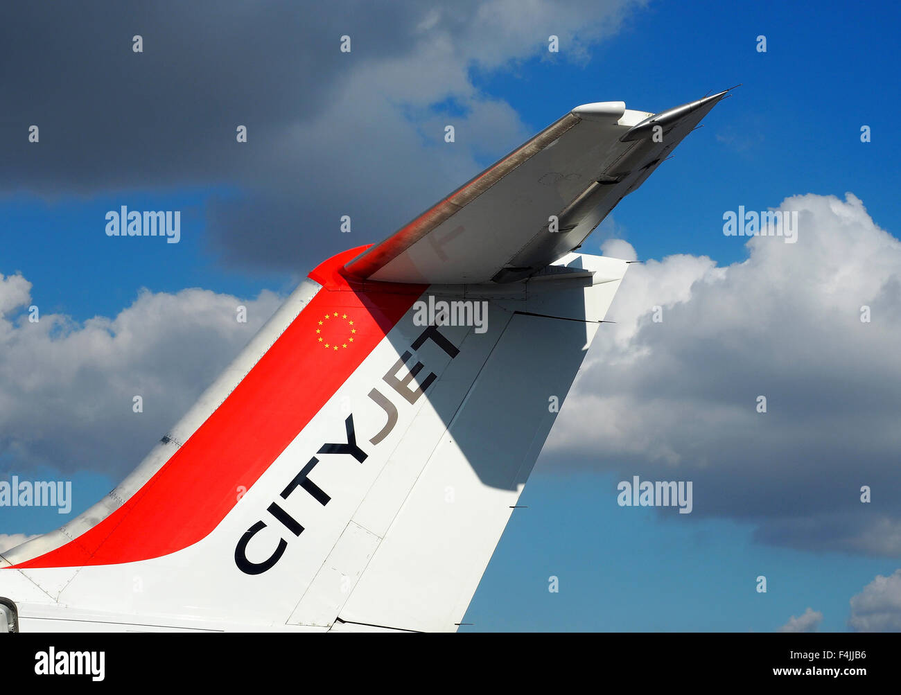 Close up di Cityjet logo di coda Foto Stock