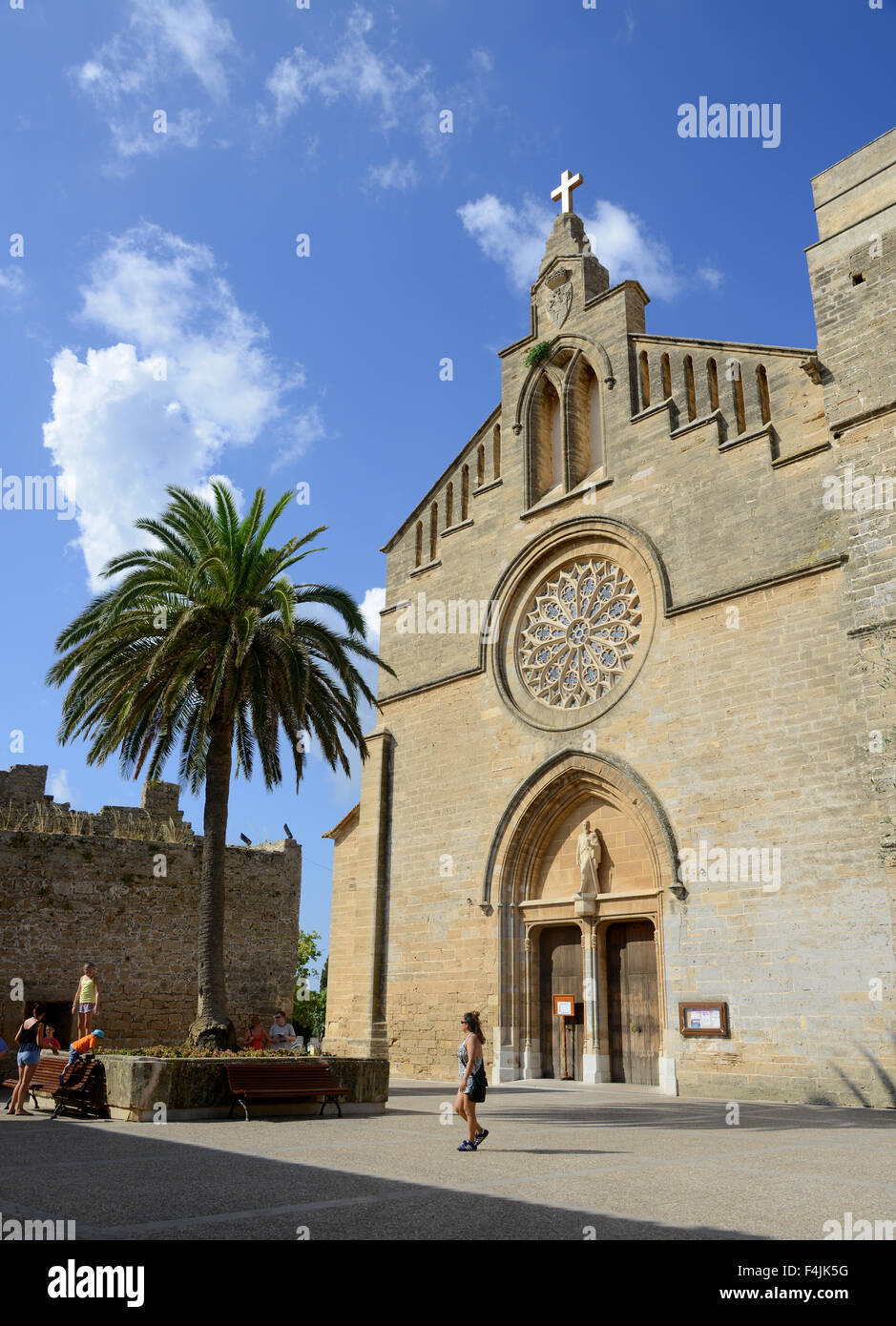 Chiesa di Sant Jaume, San Jaime, nel centro storico di Alcudia, Maiorca, Maiorca, isole Baleari, Spagna Foto Stock