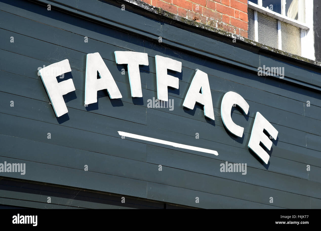 Faccia grassa shop segno Foto Stock