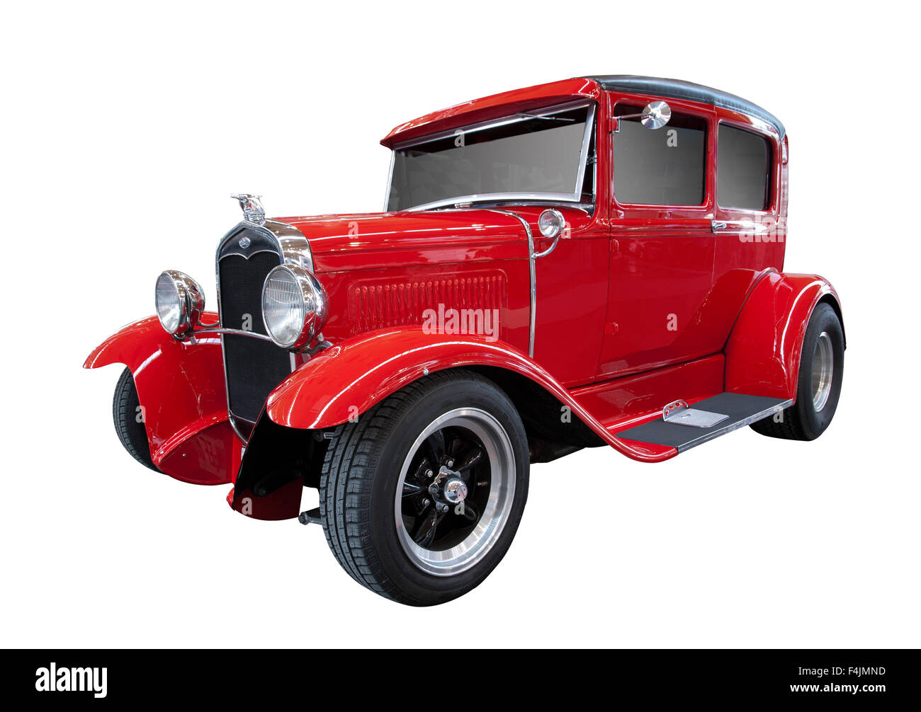 Un rosso hot rod Foto Stock