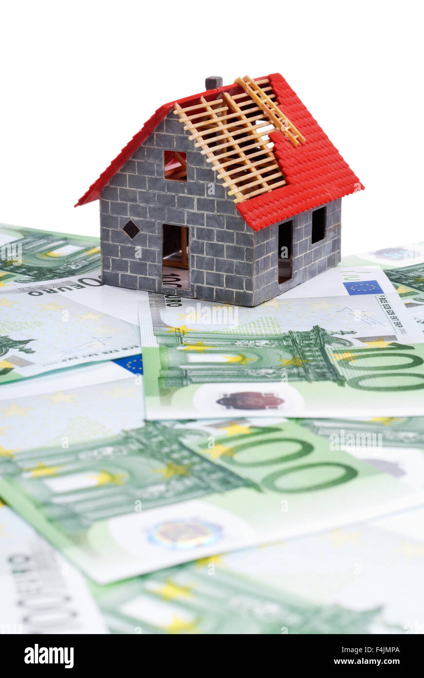 Casa con banconote Foto Stock