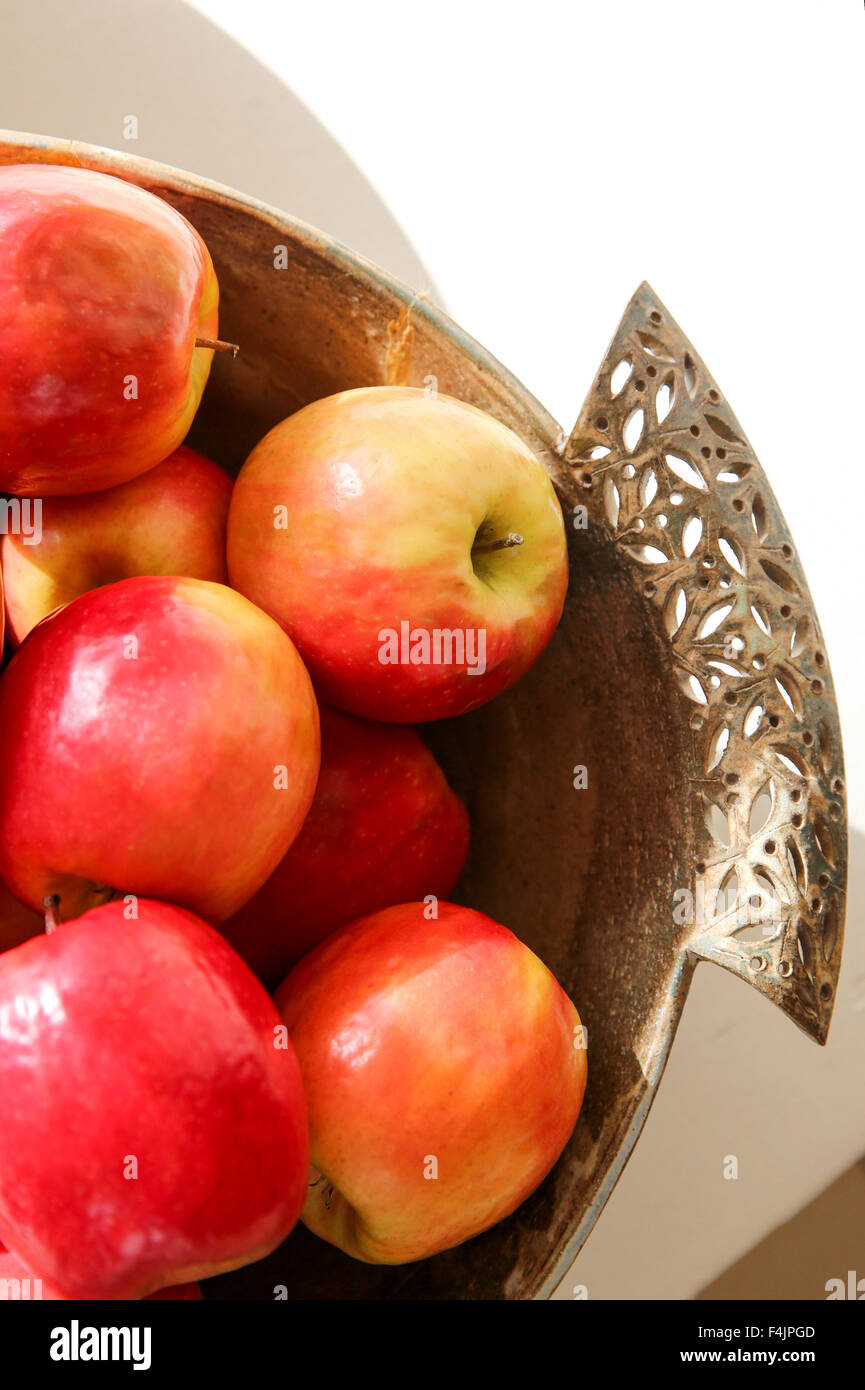 Ripe rosso Pink Lady Mele Foto Stock