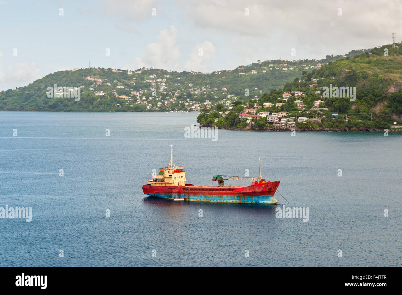 General cargo nave 'Anina' costruito 1970 nella baia di St George, Grenada Foto Stock