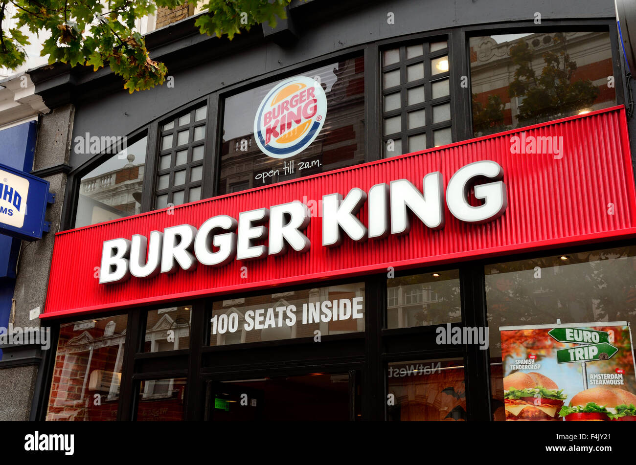Un Burger King store in Earls Court, Londra Foto Stock