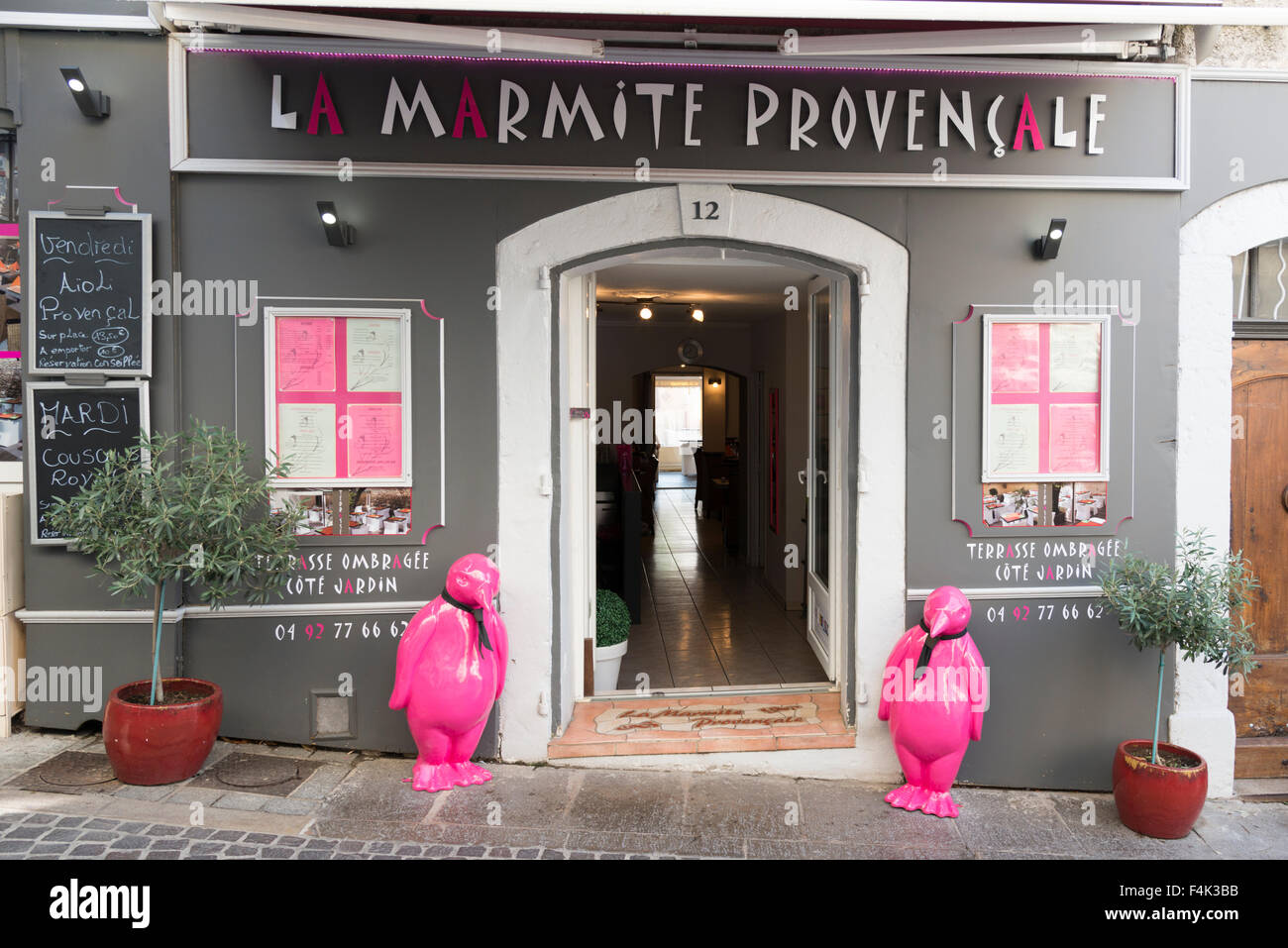 La Marmite Provencale ristorante in Greoux Les Bains Provence Francia Foto Stock