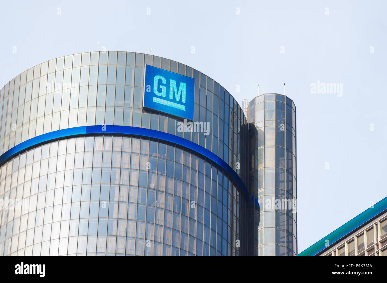 GM edificio sede a Detroit Foto Stock