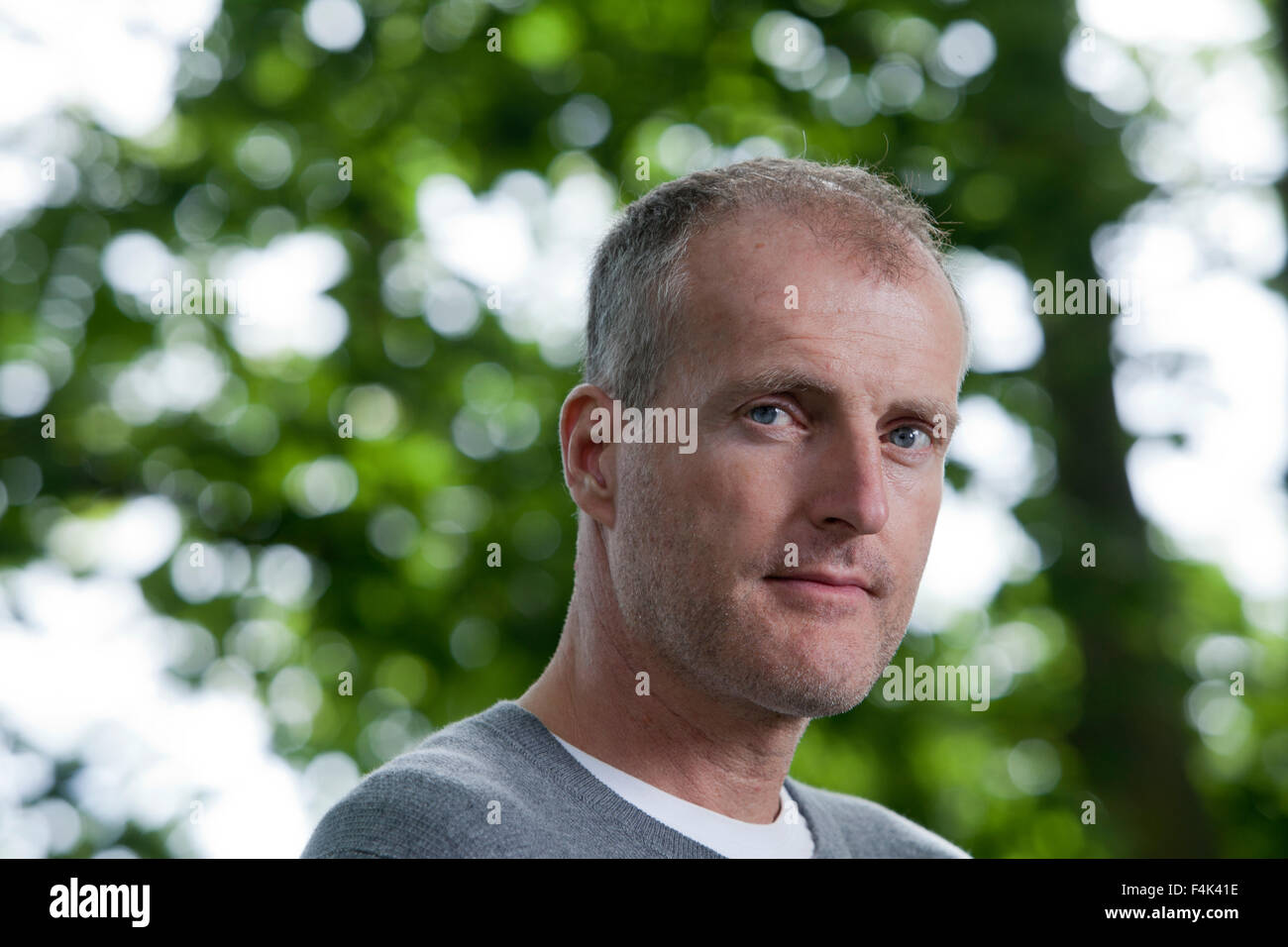 Robert Seethaler, lo scrittore austriaco, al Edinburgh International Book Festival 2015. Edimburgo, Scozia. 28 Agosto 2015 Foto Stock