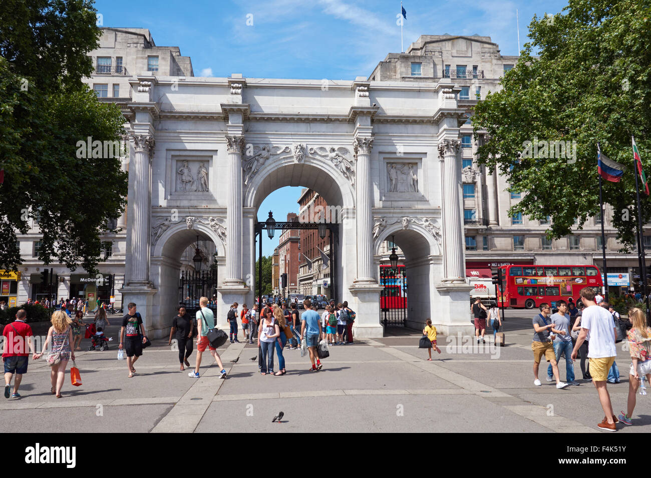 Marble Arch, Londra England Regno Unito Regno Unito Foto Stock