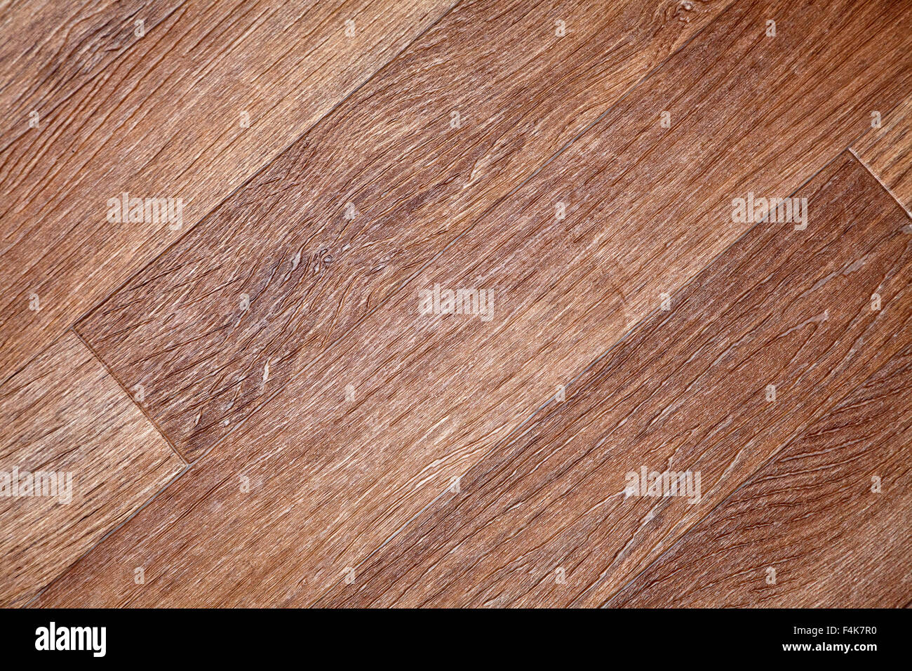 Close-up di nuovo linoleum con pattern di parquet, sfondo Foto Stock