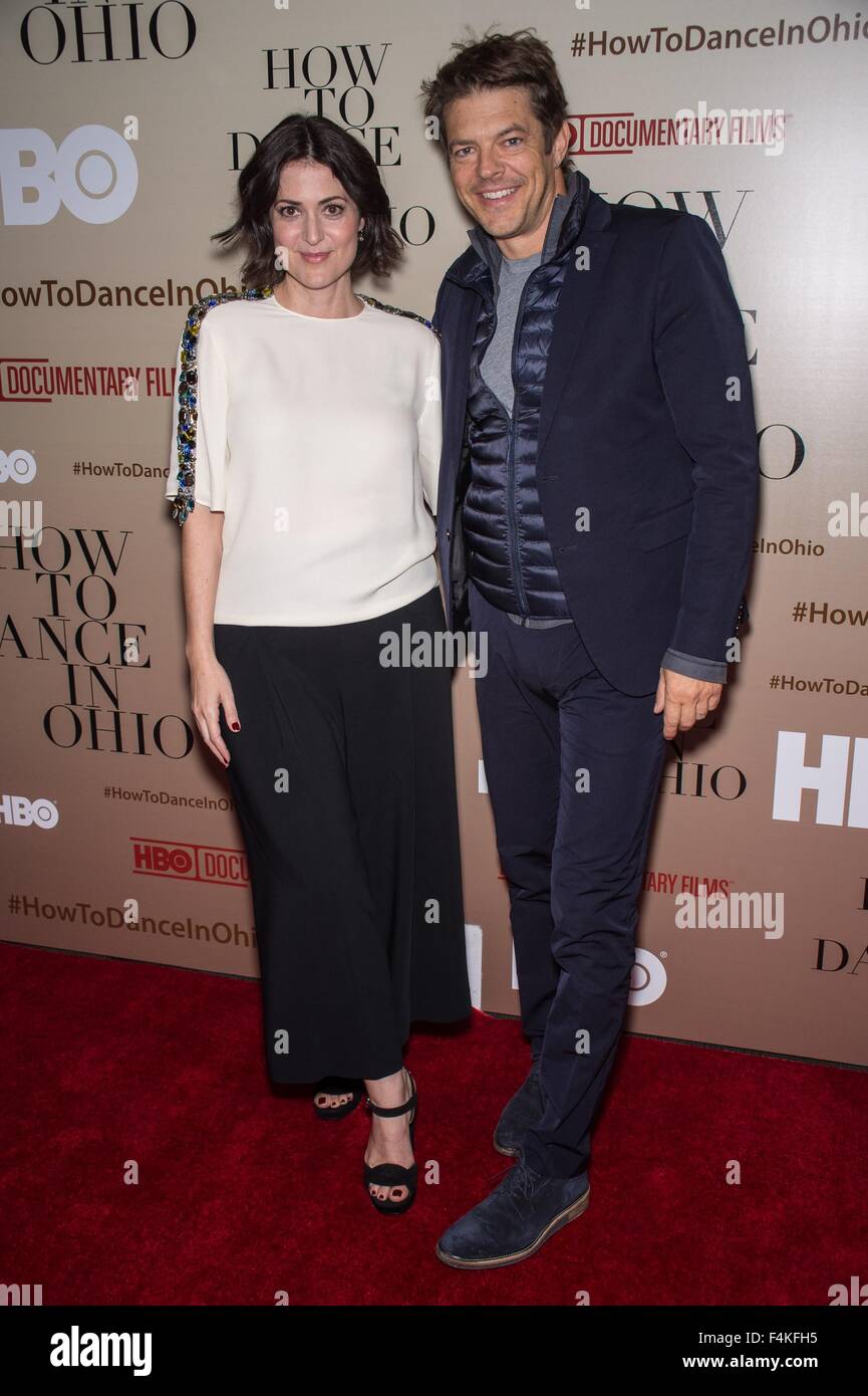 New York, NY, STATI UNITI D'AMERICA. Xix oct, 2015. Alexandra Shiva, Jason Blum presso gli arrivi per come ballare in Ohio Premiere, Time Warner Center di New York, NY Ottobre 19, 2015. Credito: Steven Ferdman/Everett raccolta/Alamy Live News Foto Stock