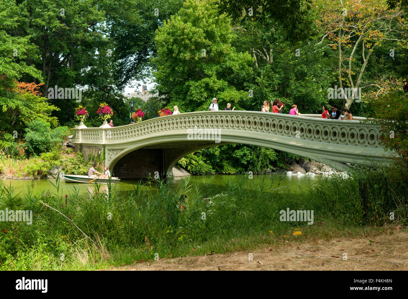 Ponte di prua, al Central Park di New York, Stati Uniti d'America Foto Stock