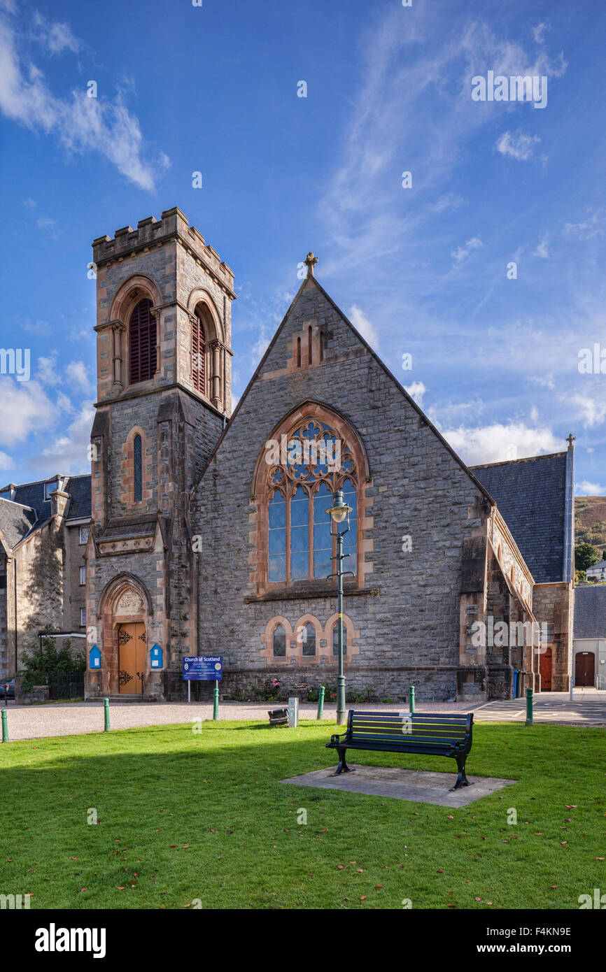 MacIntosh Duncansburgh chiesa parrocchiale della Chiesa di Scozia a Fort William, regione delle Highlands, Scozia. Foto Stock