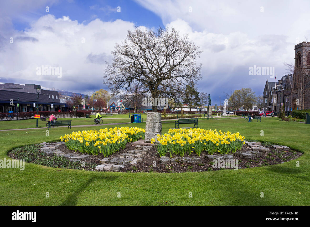 Il parco cittadino, Fort William, Lochaber, Highlands, Scotland, Regno Unito Foto Stock