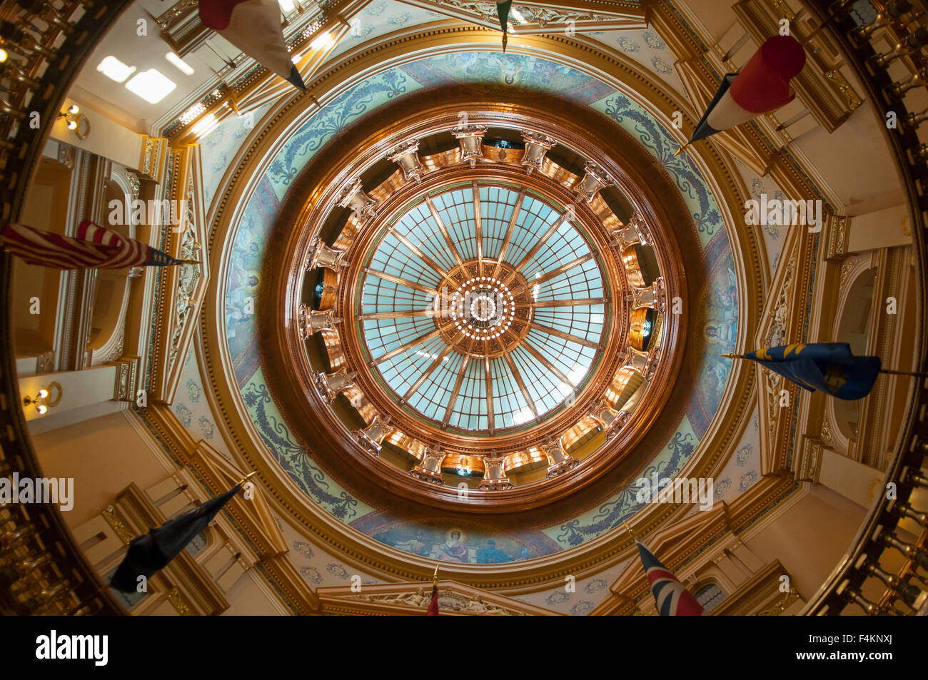 La cupola, Kansas State Capitol, Topeka Kansas, STATI UNITI D'AMERICA Foto Stock