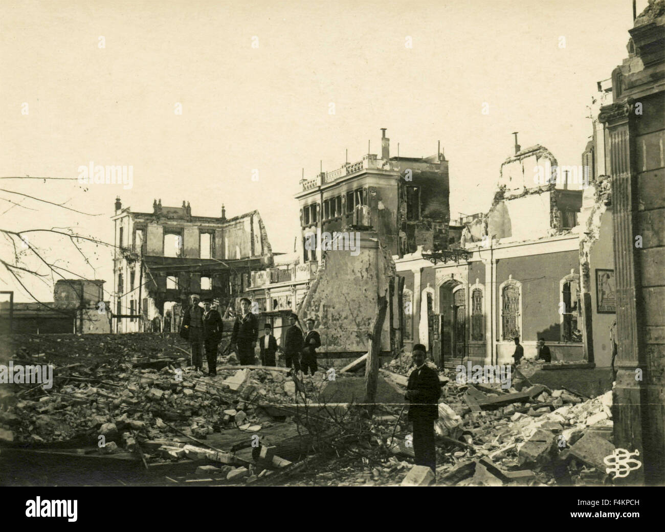 Quartiere Armeno, dove la resistenza contro i Turchi hanno avuto luogo, Izmir, Turchia Foto Stock
