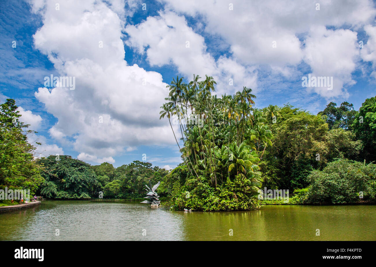 Lago a Singapore Botanic Gardens Foto Stock