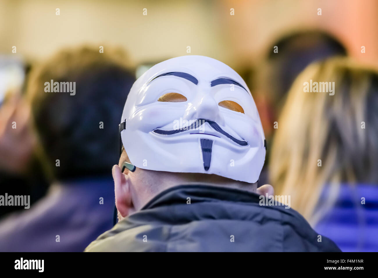 Maschera di Guy Fawkes Foto Stock
