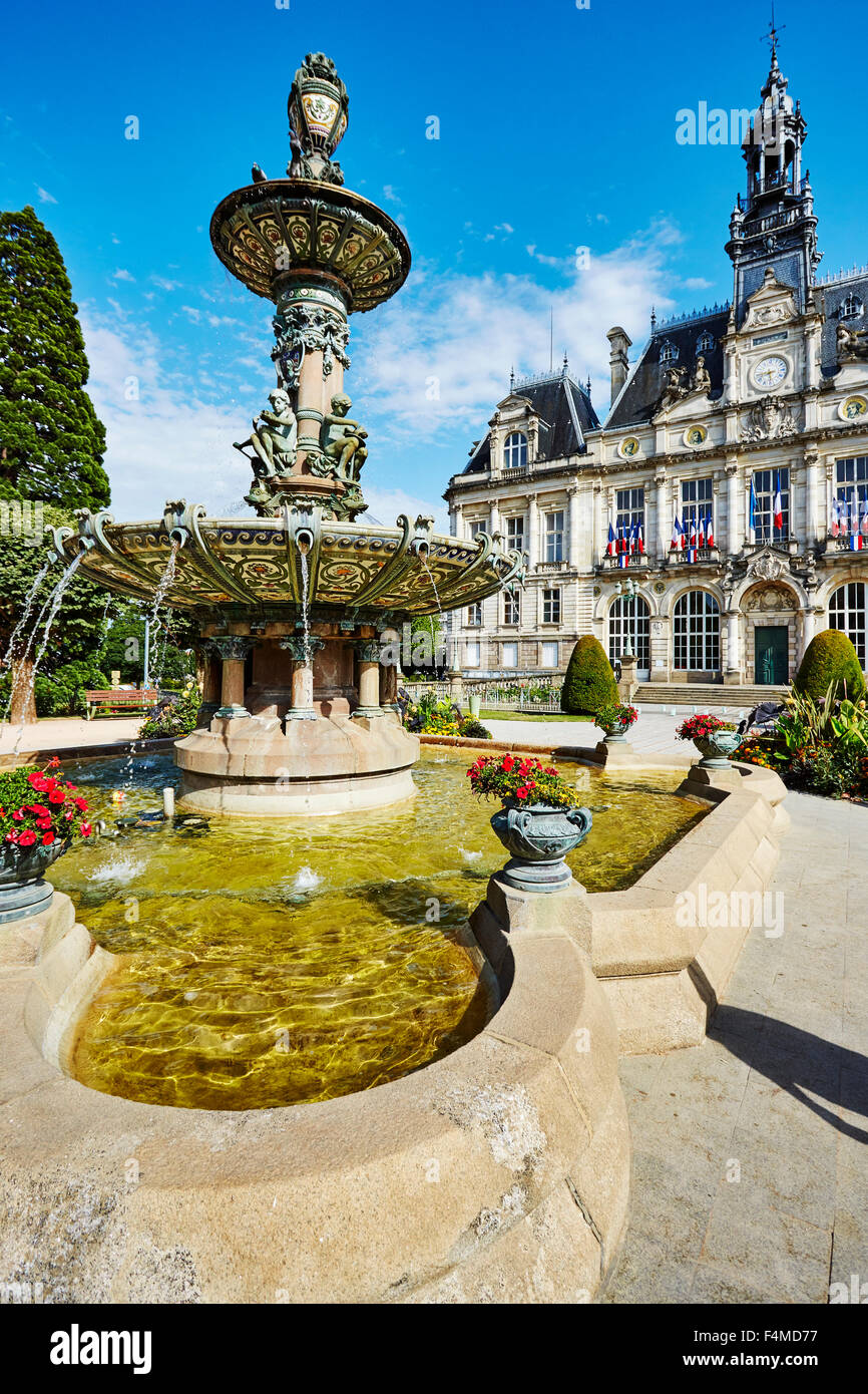 Limoges town hall, Limoges, Haute-Vienne, Limousin, Francia. Foto Stock