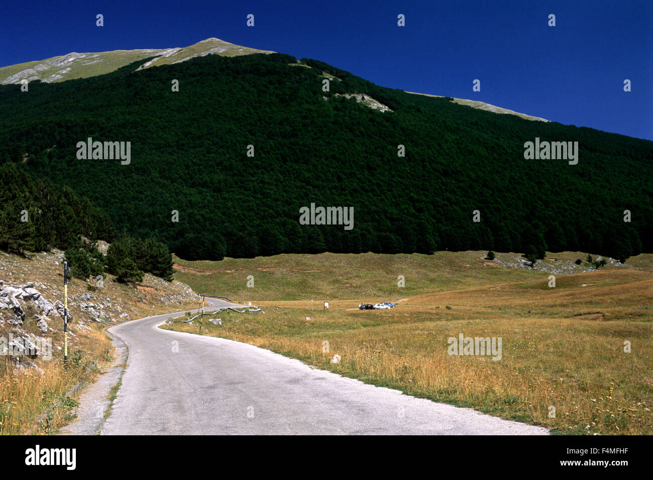 Italia, Basilicata, Parco Nazionale del Pollino, piano Ruggio e Monte Serra del prete Foto Stock
