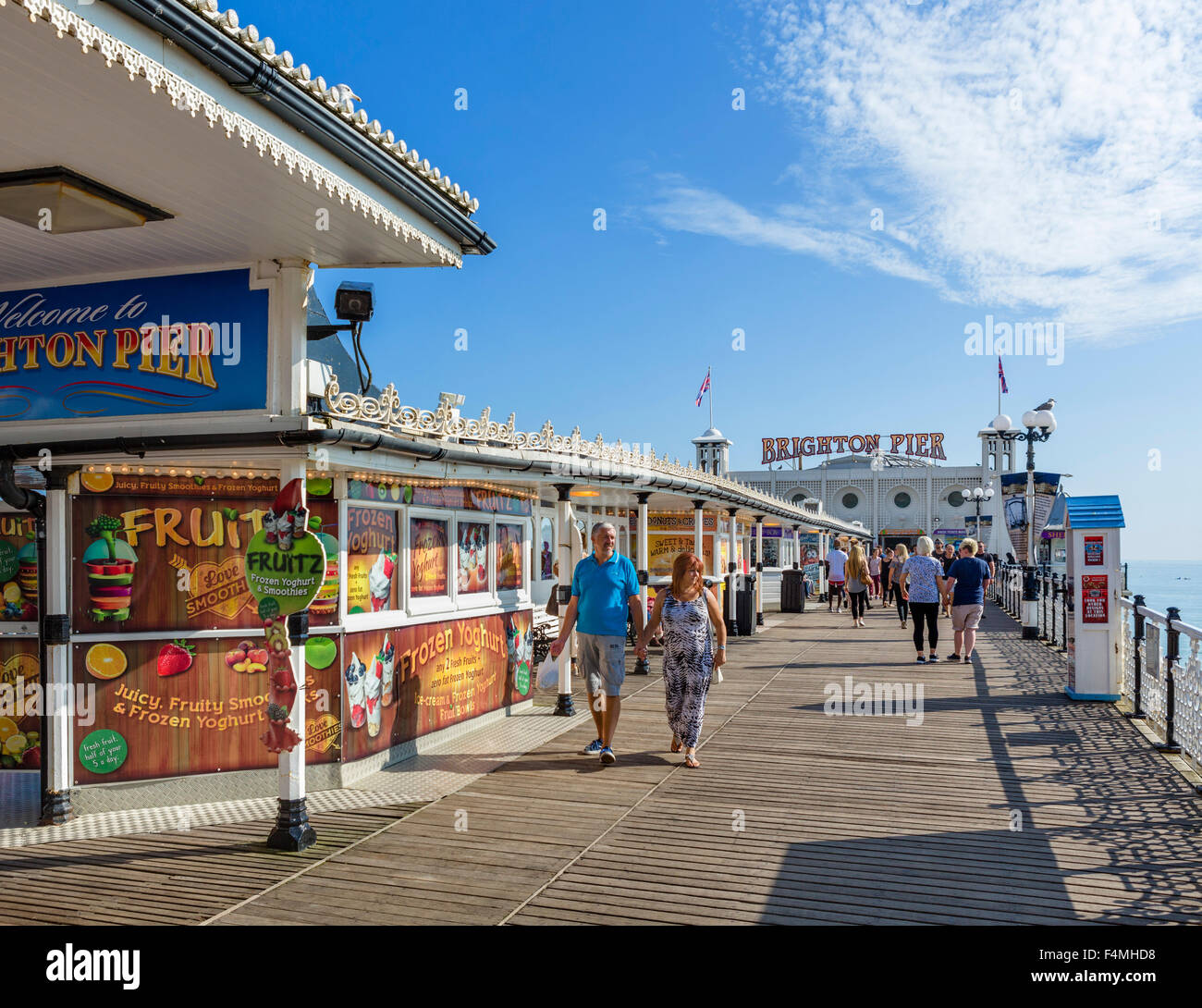 Il Brighton Pier e Brighton East Sussex, England, Regno Unito Foto Stock