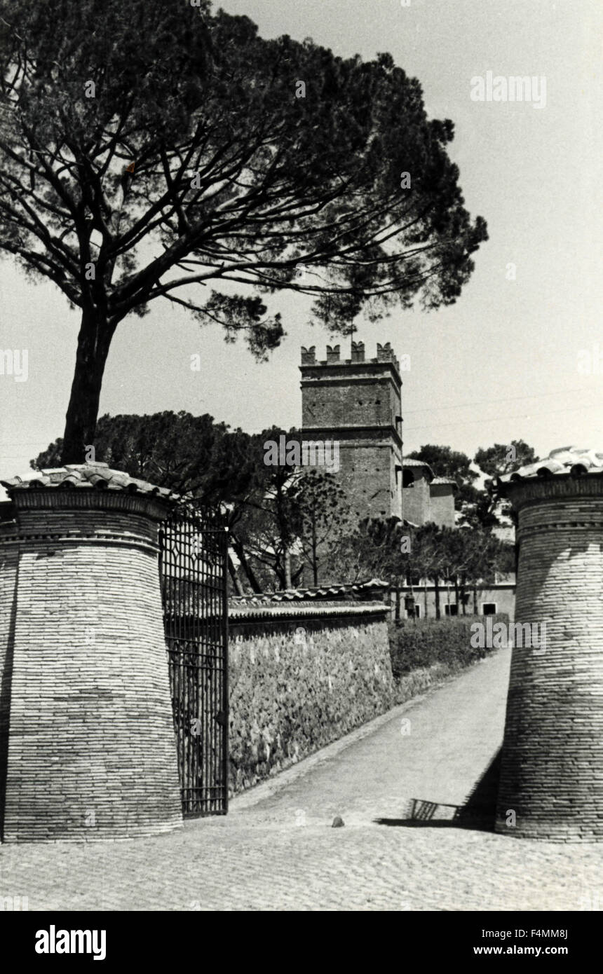 Ingresso al castello, Italia Foto Stock