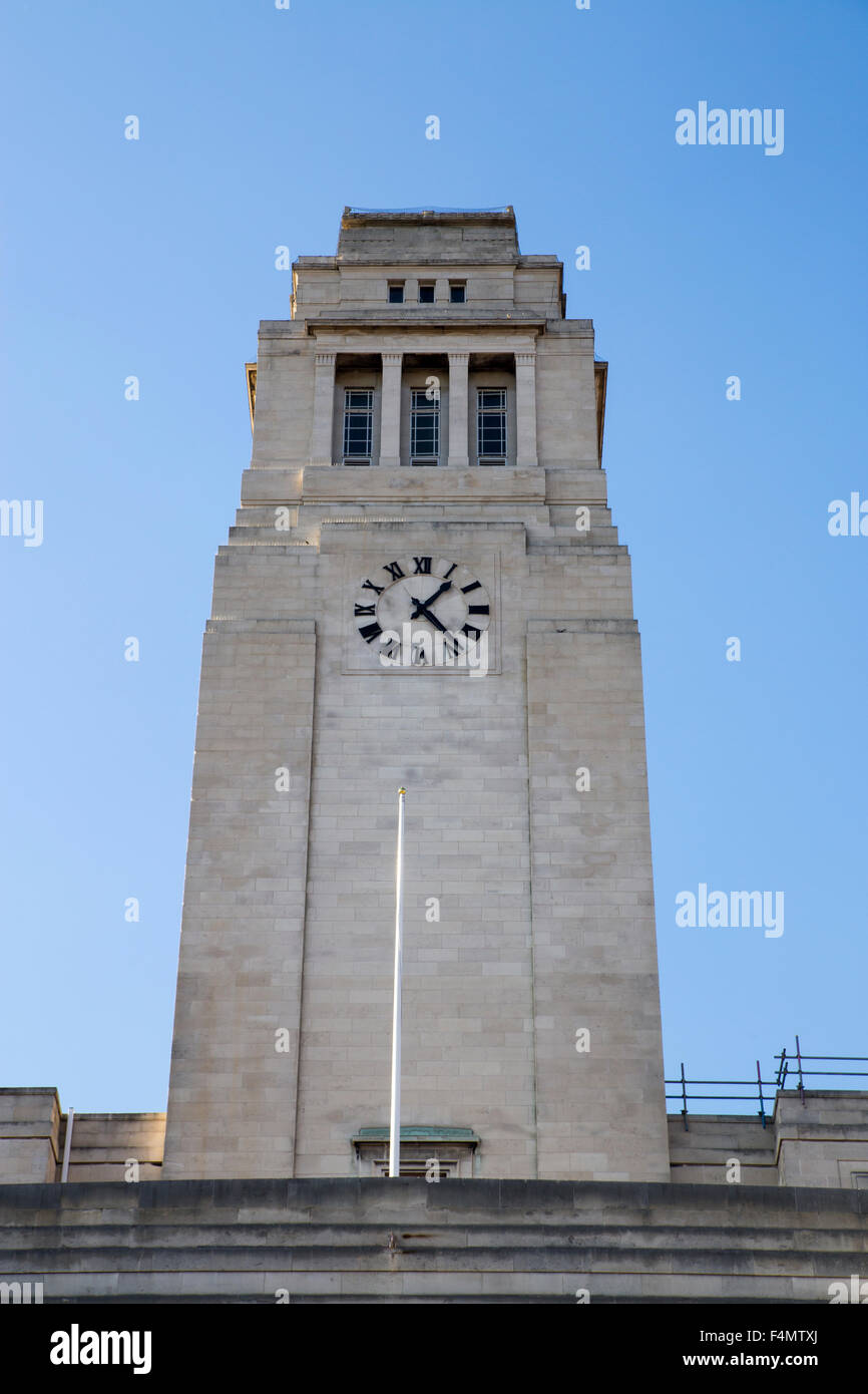 Morbo di Parkinson orologio da edificio, Università di Leeds Foto Stock