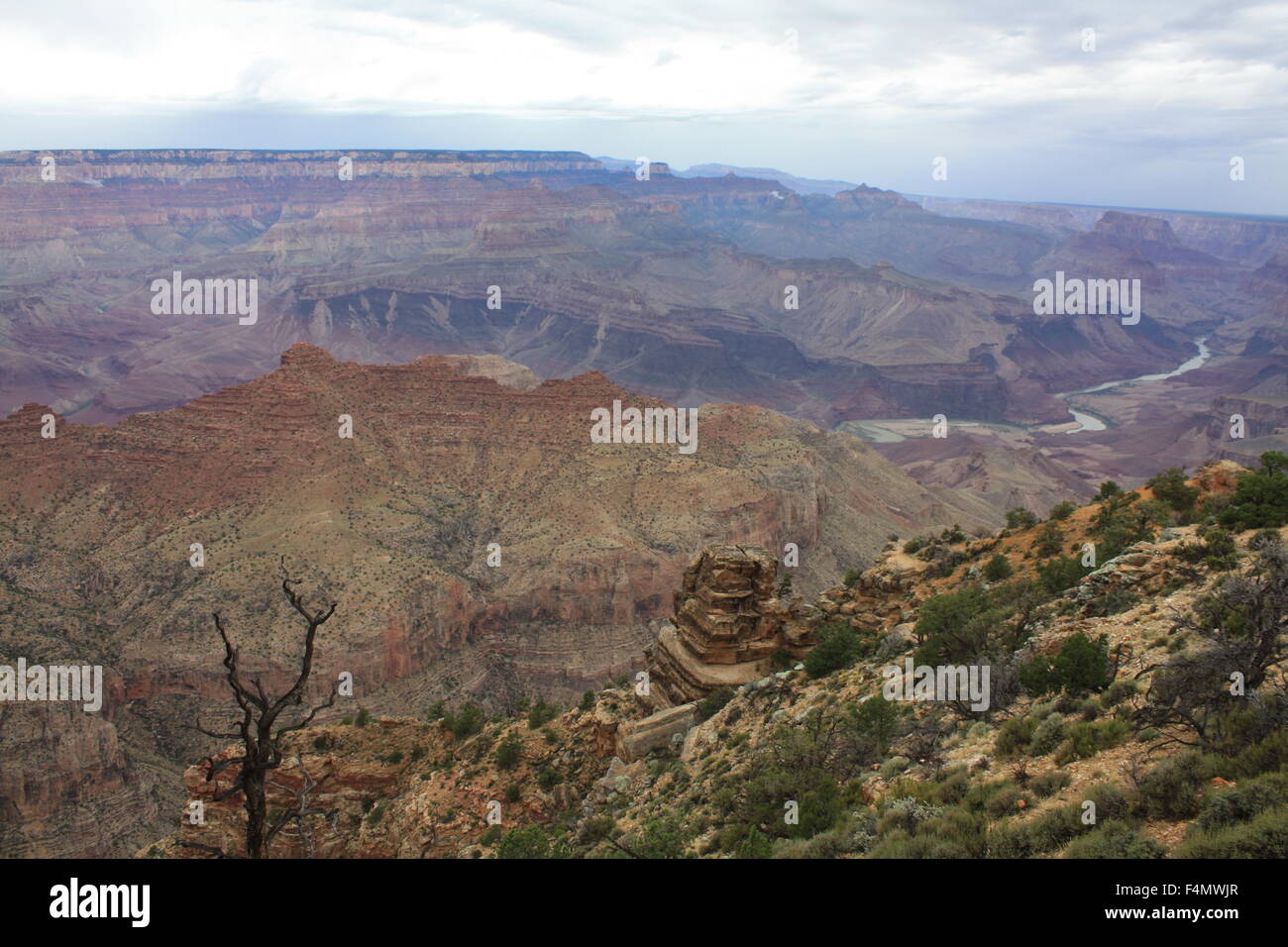 Vista dalla Torre di Guardia, il Grand Canyon, Arizona Foto Stock