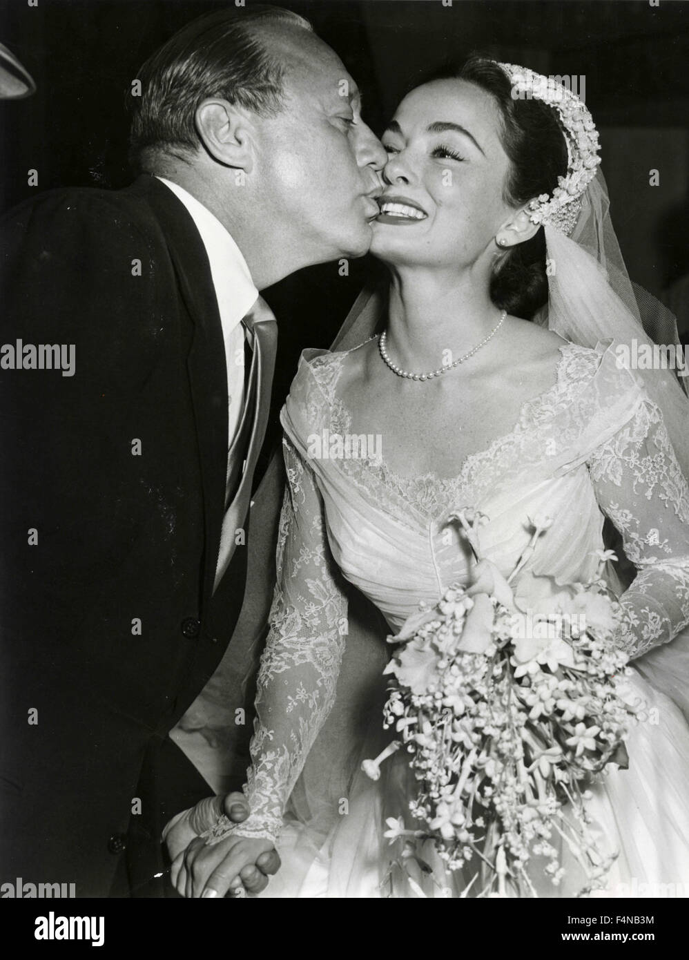 Jack Benny e Ann Blyth, Ann Blyth e James McNulty matrimonio, Hollywood, CA, Stati Uniti d'America Foto Stock