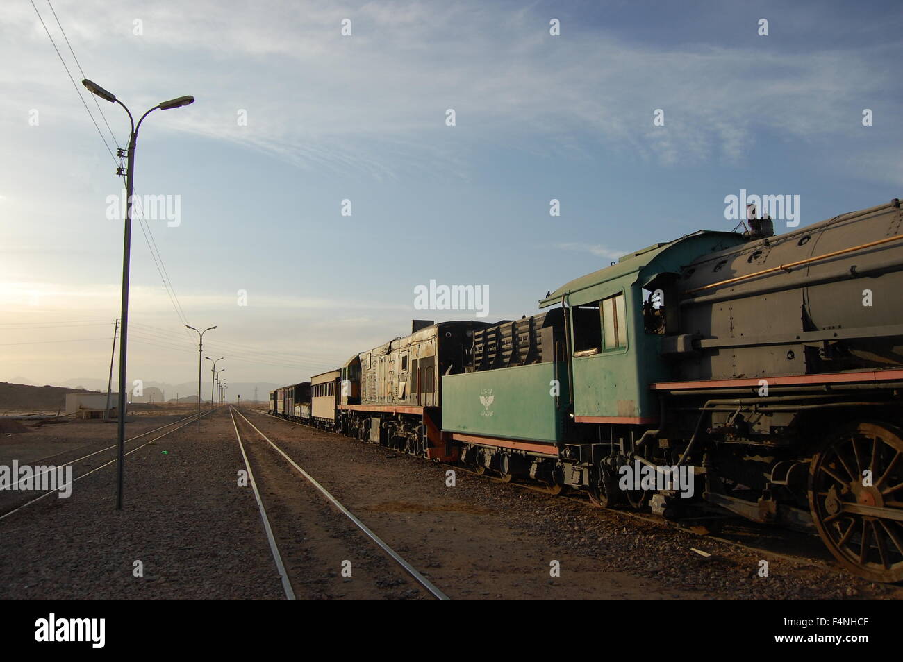 Treno del deserto in Giordania passando da Damasco a Medina Foto Stock