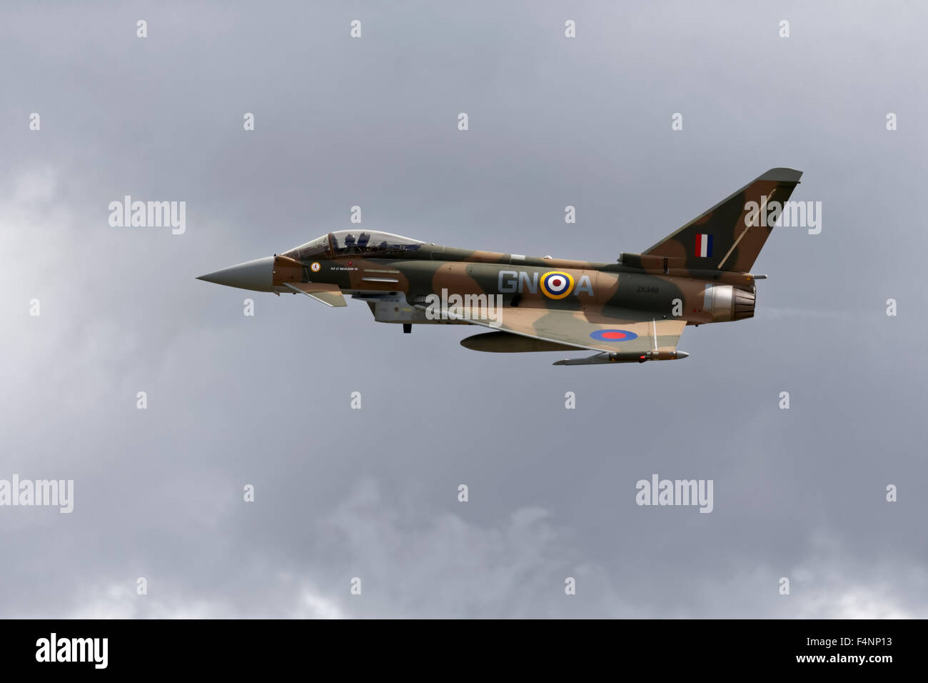 Un Royal Air Force 29(R) Squadron Eurofighter Typhoon, ZK349. Foto Stock