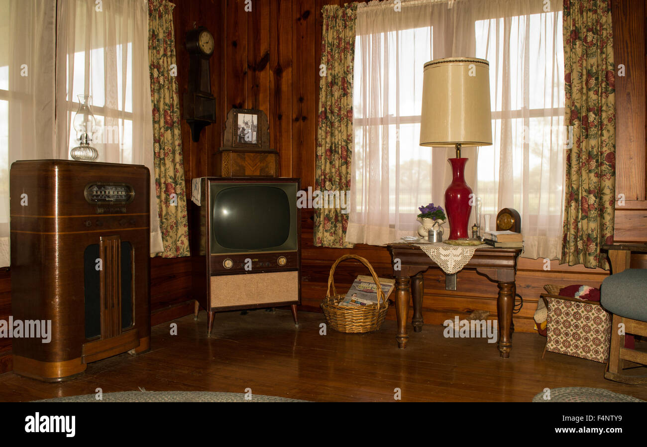 Vintage Livingroom Foto Stock
