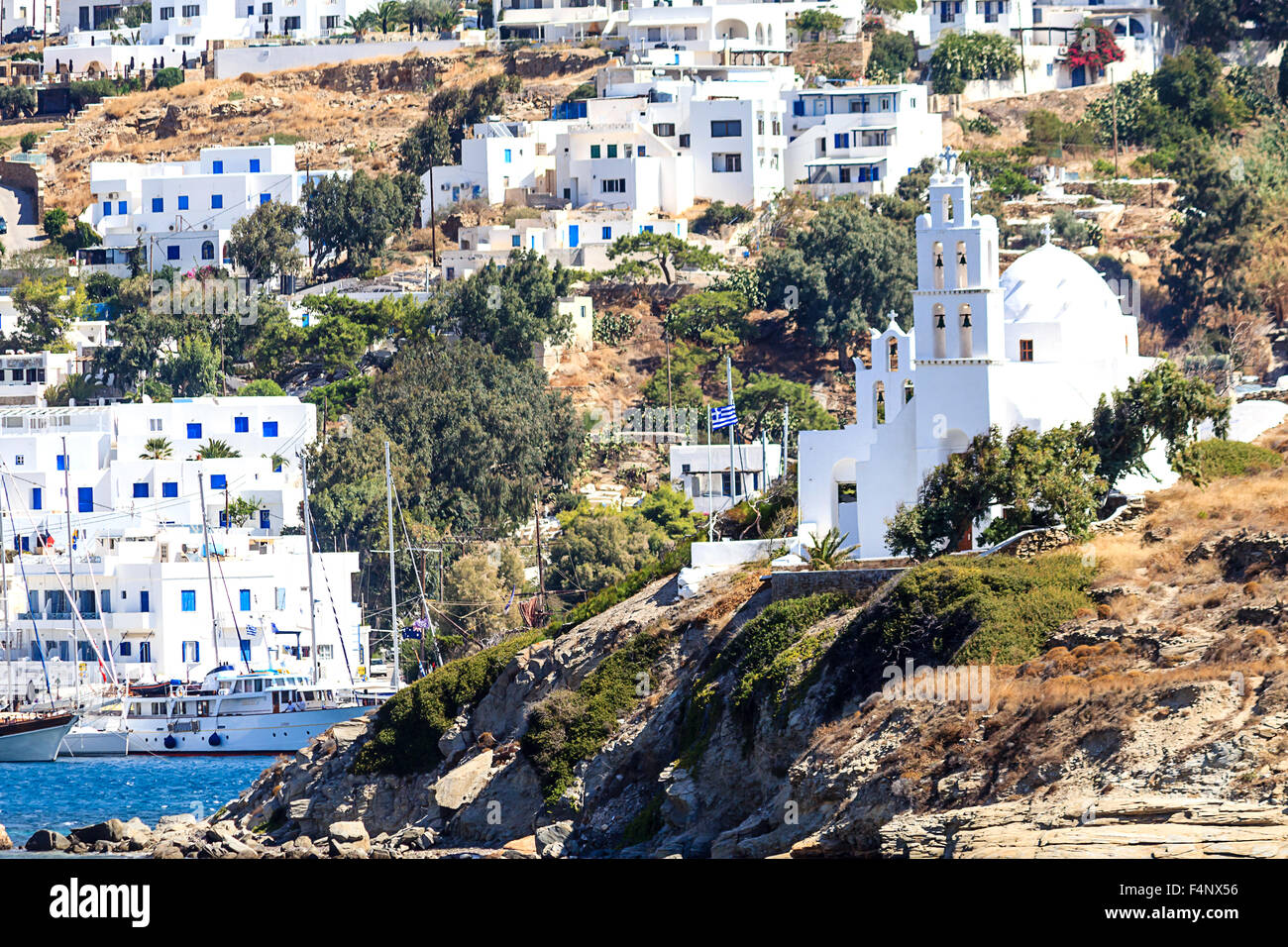 Villaggio delle Cicladi Ios, Grecia Foto Stock
