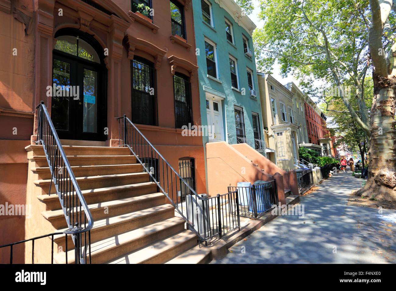 L'arenaria appartamenti off Lafayette Ave. in Fort Greene sezione di Brooklyn New York City Foto Stock