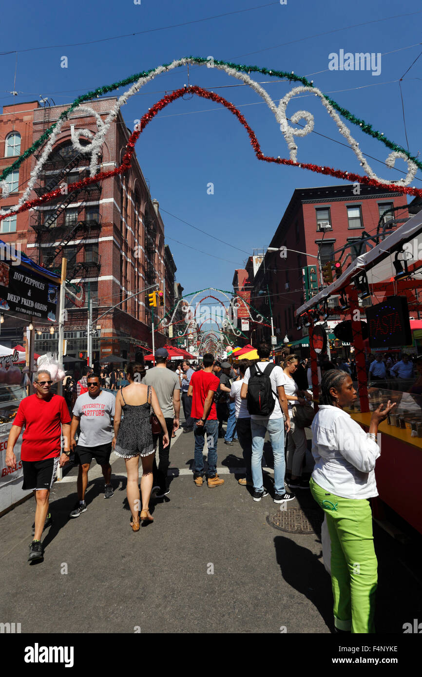 Festa di San Gennaro Mulberry St. Little Italy Manhattan New York City Foto Stock