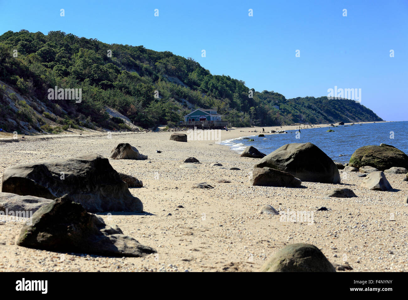 Wildwood parco dello stato su Long Island Sound guadare il fiume Long Island New York Foto Stock
