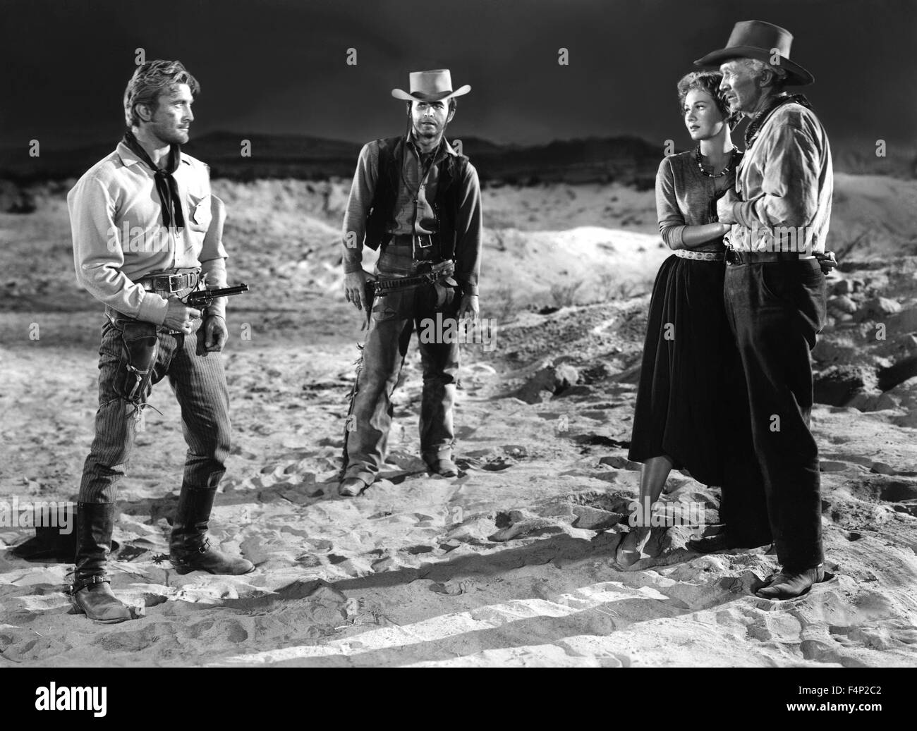 Kirk Douglas, James Anderson, Virginia Mayo, Walter Brennan / lungo la Great Divide 1951 diretto da Raoul Walsh Foto Stock